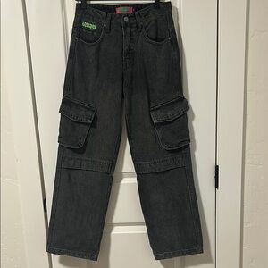 Empyre Black Flare Wide Leg Jeans